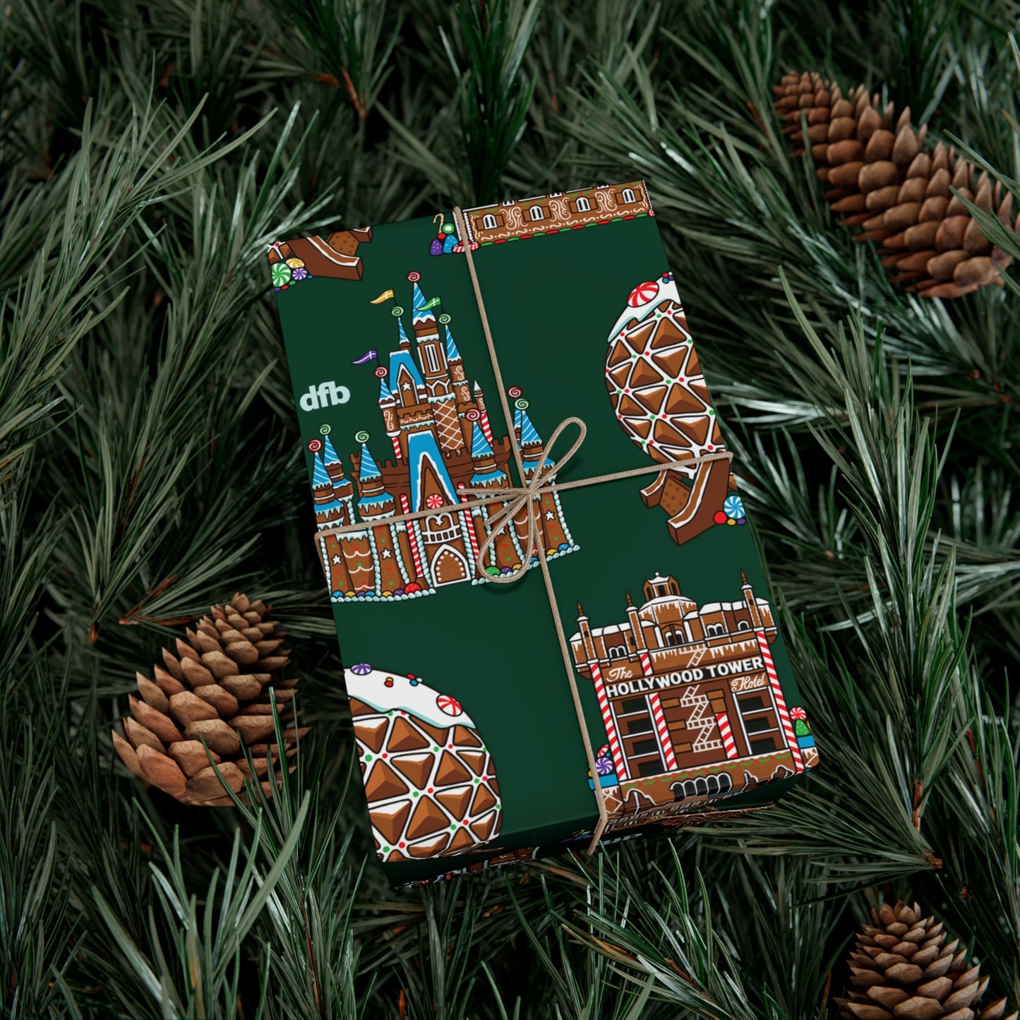 Gingerbread Park Landmarks - Gift Wrap Papers