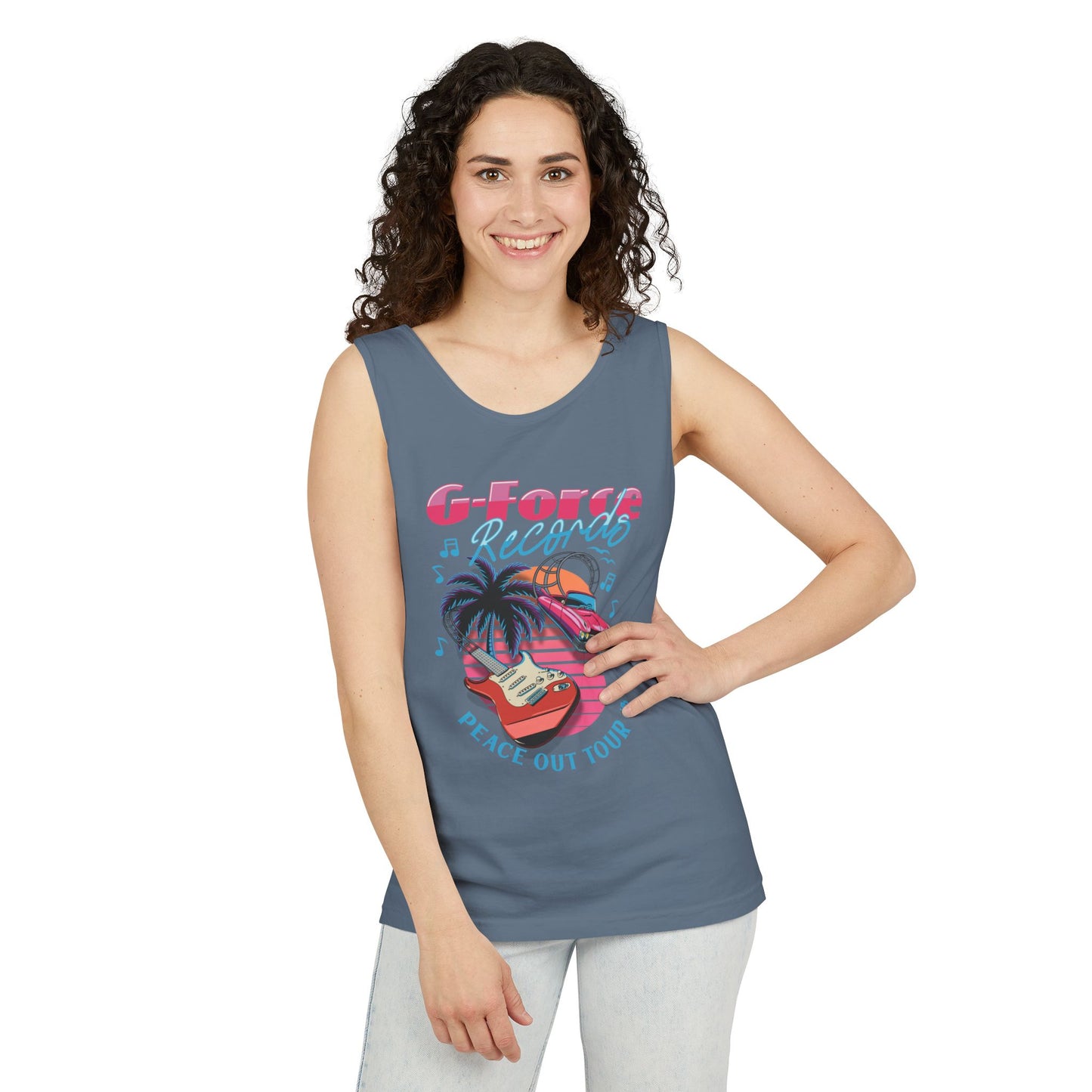 Peace Out Tour - Unisex Garment-Dyed Tank Top