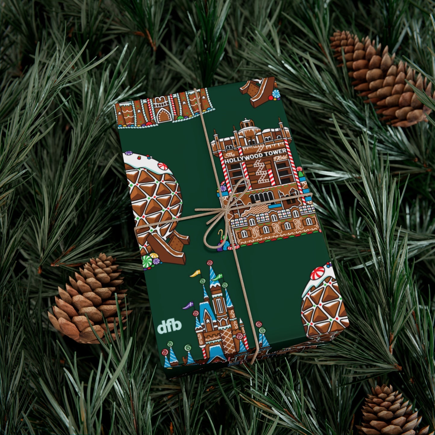 Gingerbread Park Landmarks - Gift Wrap Papers