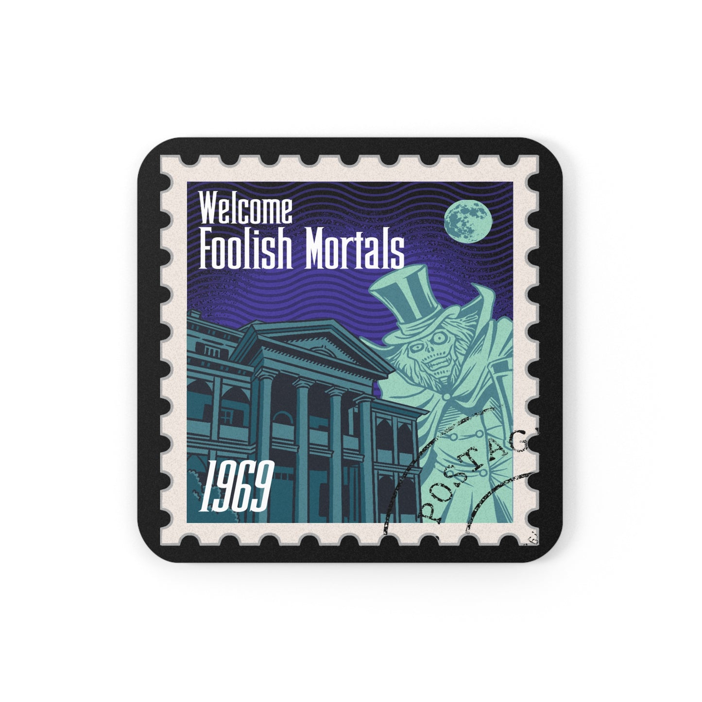 Magic Kingdom Vintage Stamps - Cork Back Coaster