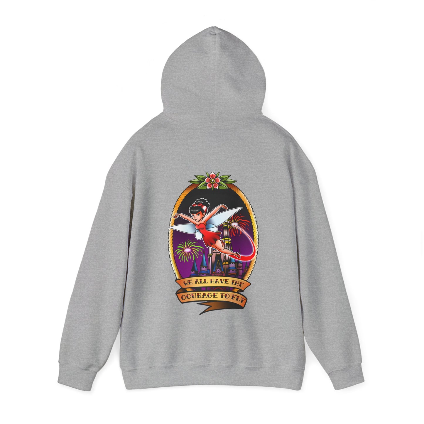 We All Have The Courage To Fly Tattoo - Adult Hoodie Sweatshirt