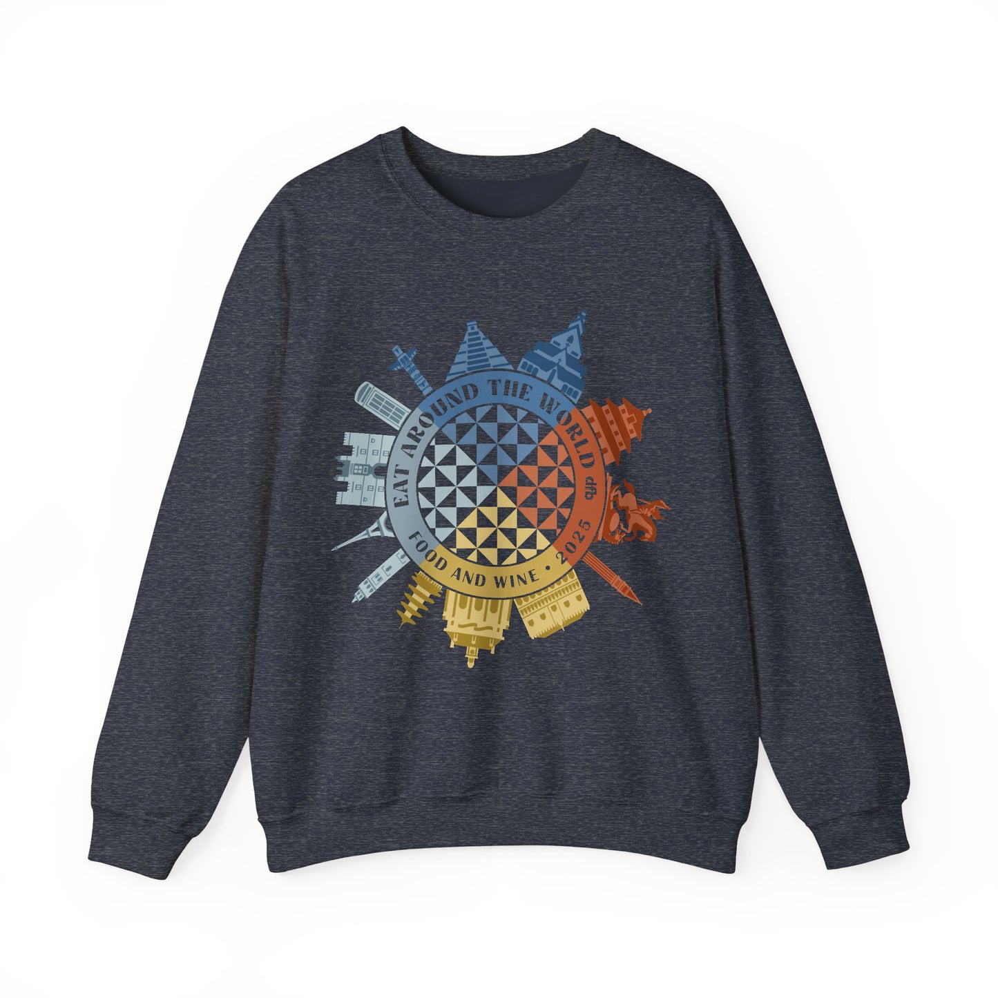 Food & Wine Compass - Adult Crewneck Sweatshirt