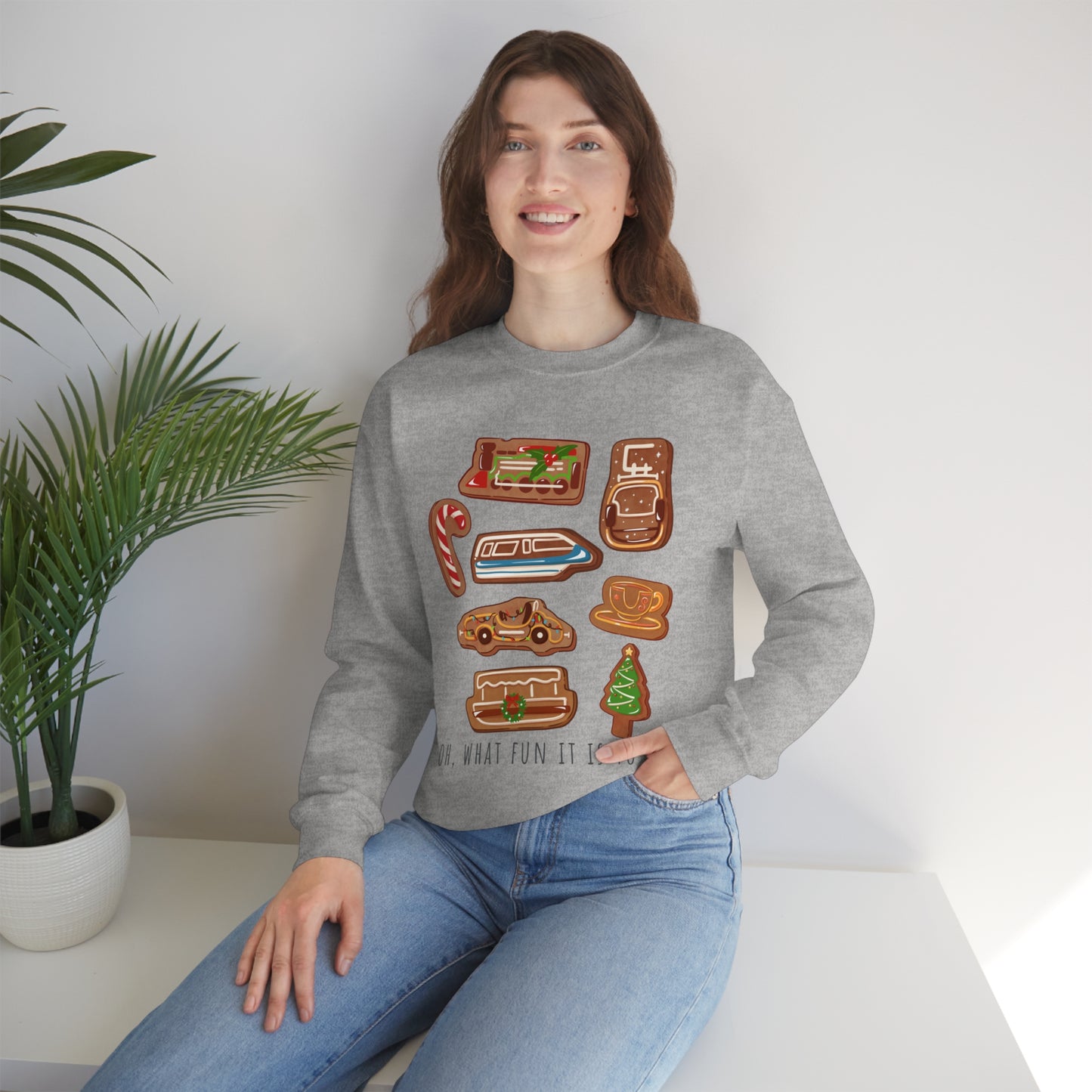 Oh What Fun it is to Ride - Adult Crewneck Sweatshirt