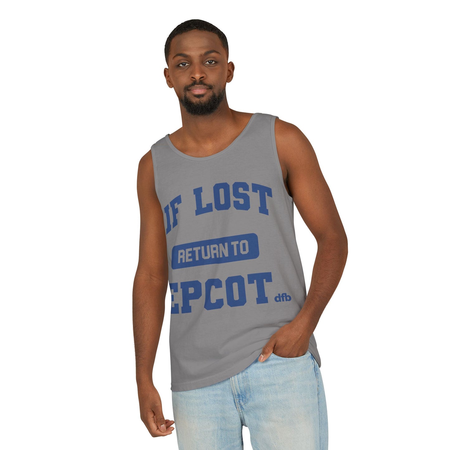 If Lost, Return to the Parks - Unisex Garment-Dyed Tank Top