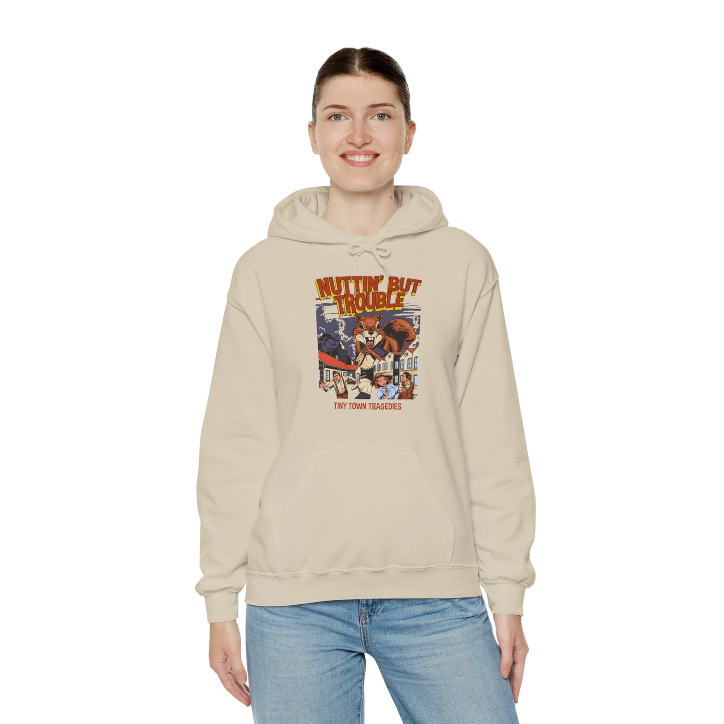 Nuttin But Trouble, Tiny Town Tragedies - Adult Hoodie Sweatshirt
