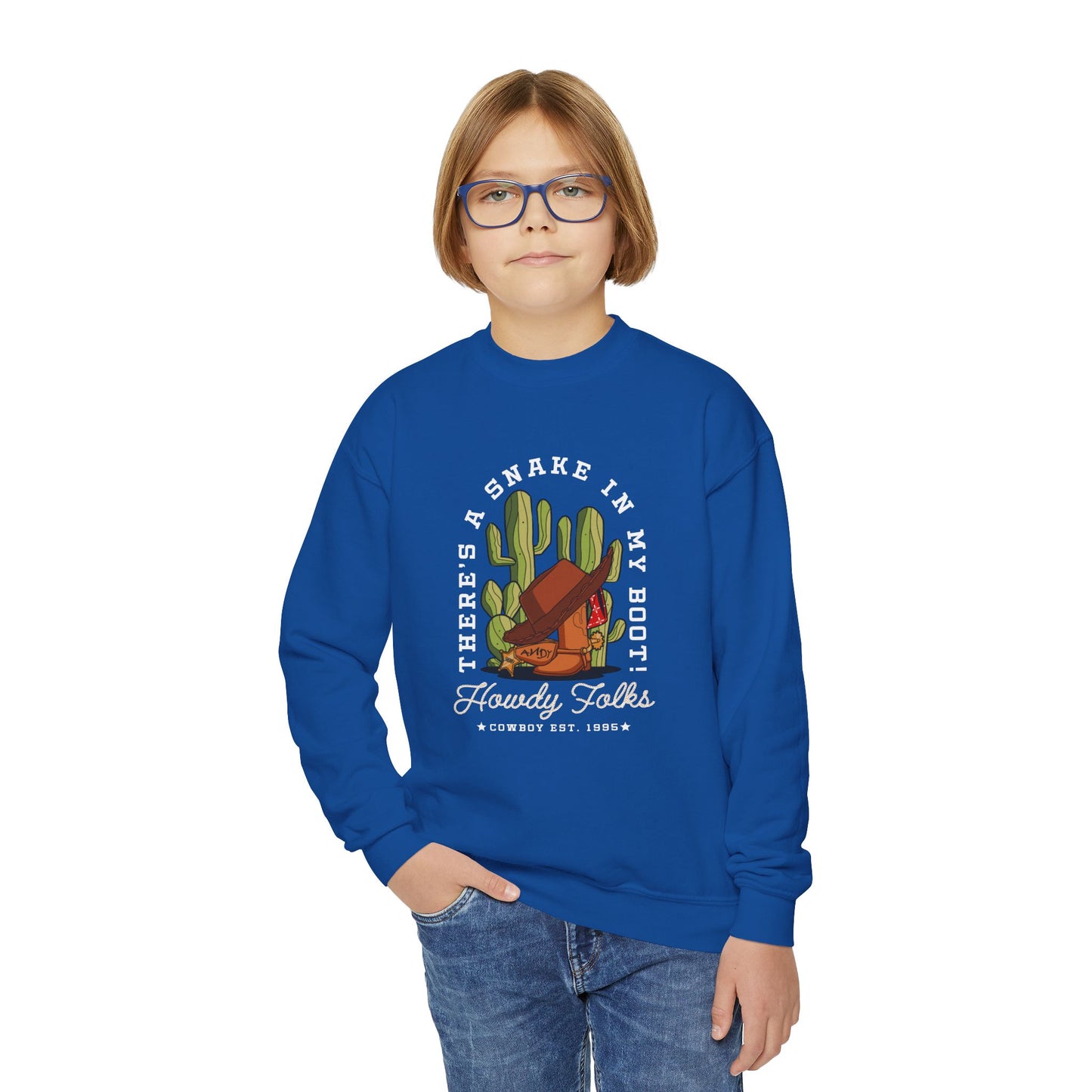 Howdy Folks - Youth Crewneck Sweatshirt