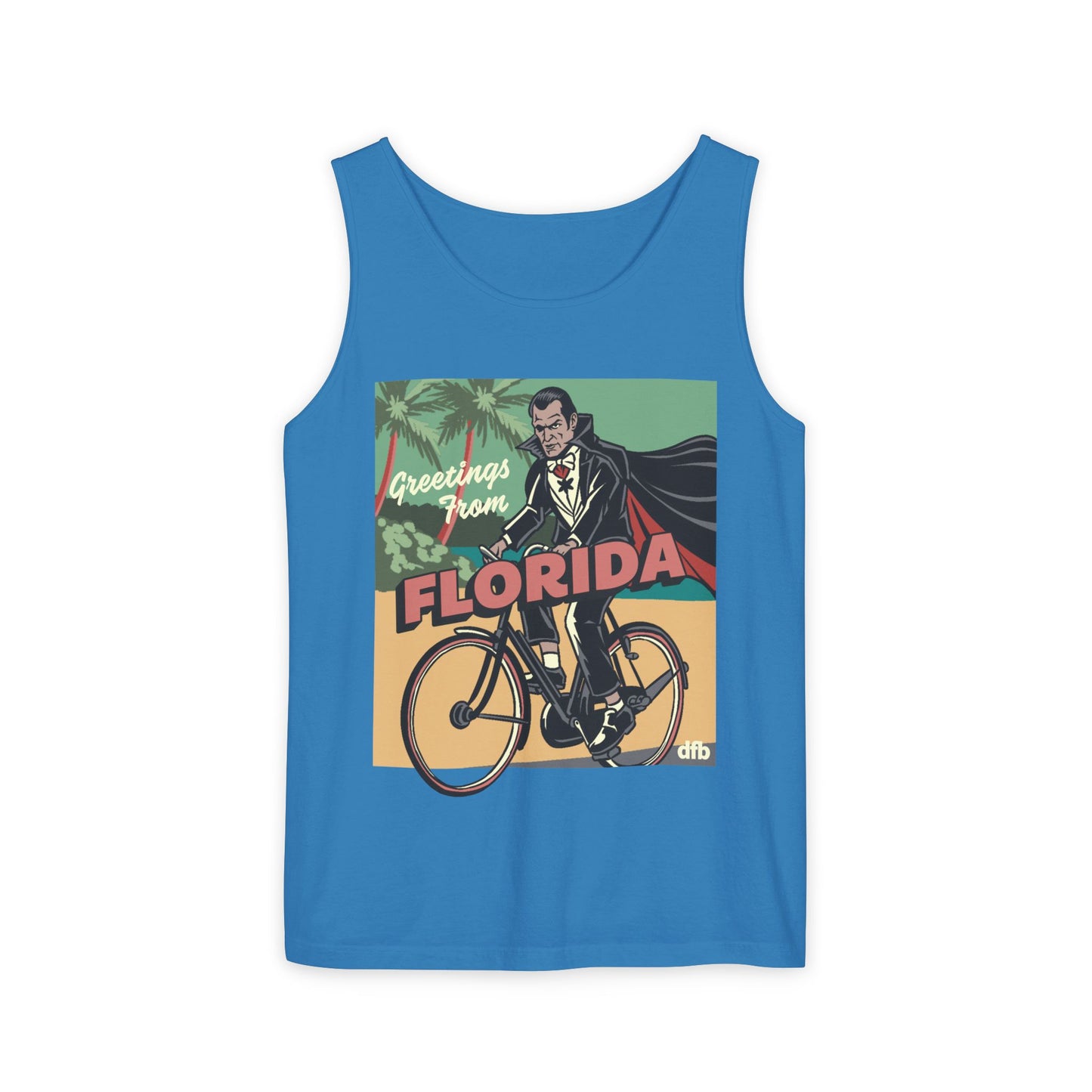 Monsters on Vacation - Unisex Garment-Dyed Tank Top