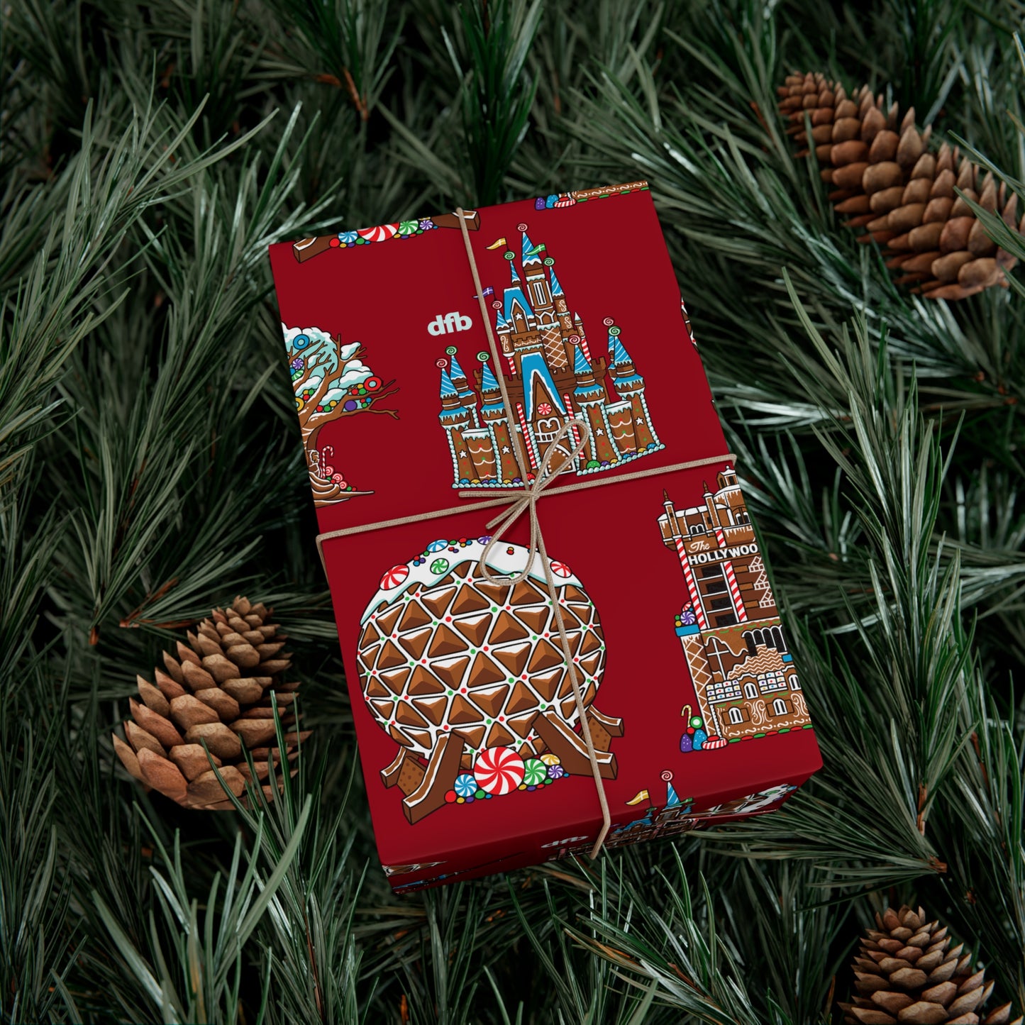 Gingerbread Park Landmarks - Gift Wrap Papers