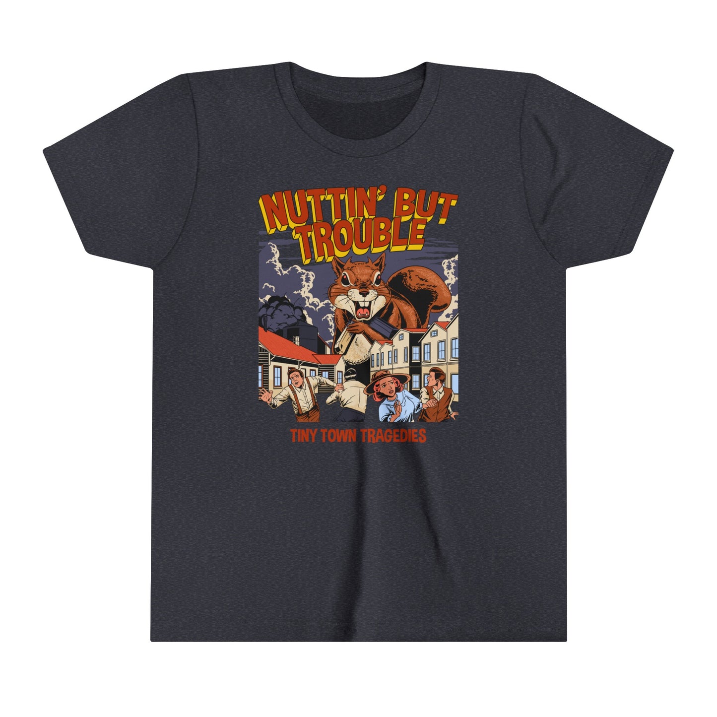 Nuttin But Trouble, Tiny Town Tragedies - Kid's Short Sleeve Tee Shirt