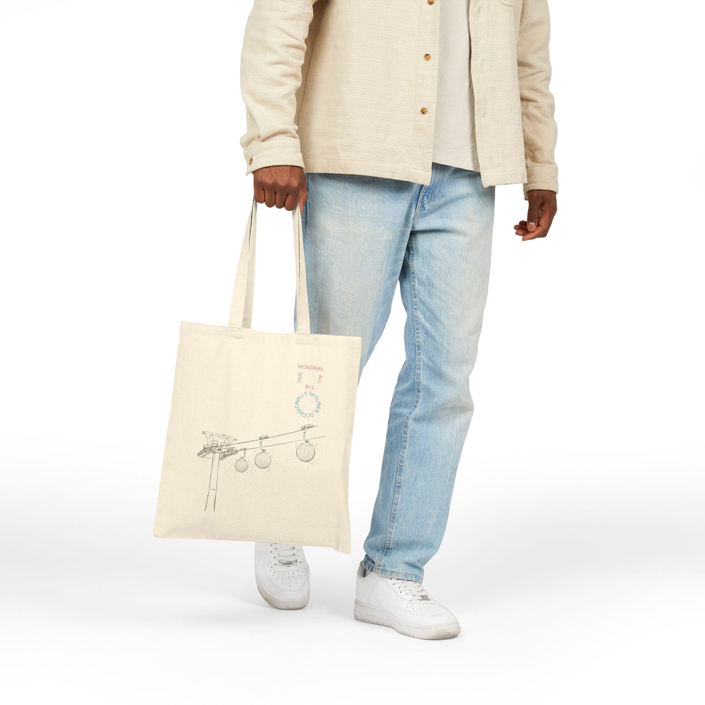 Monorail All The Time - Cotton Canvas Tote Bag