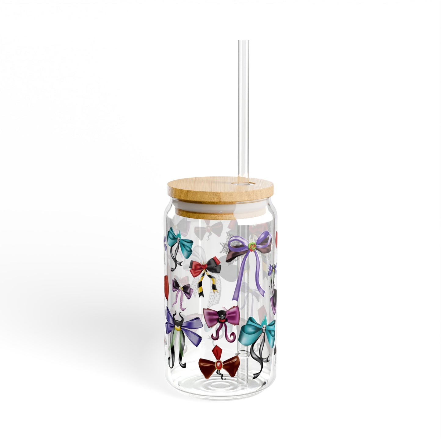 Bad to the Bow - Villains Bows - Sipper Glass, 16oz