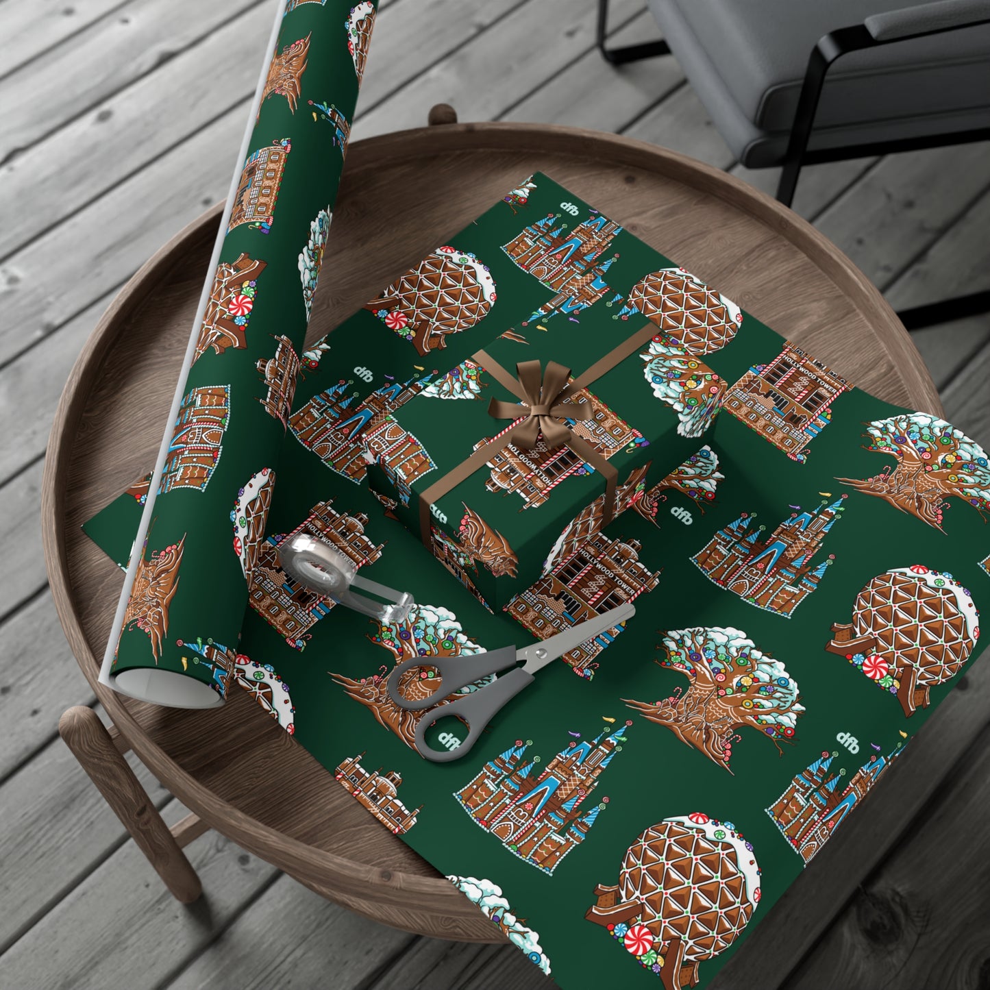 Gingerbread Park Landmarks - Gift Wrap Papers