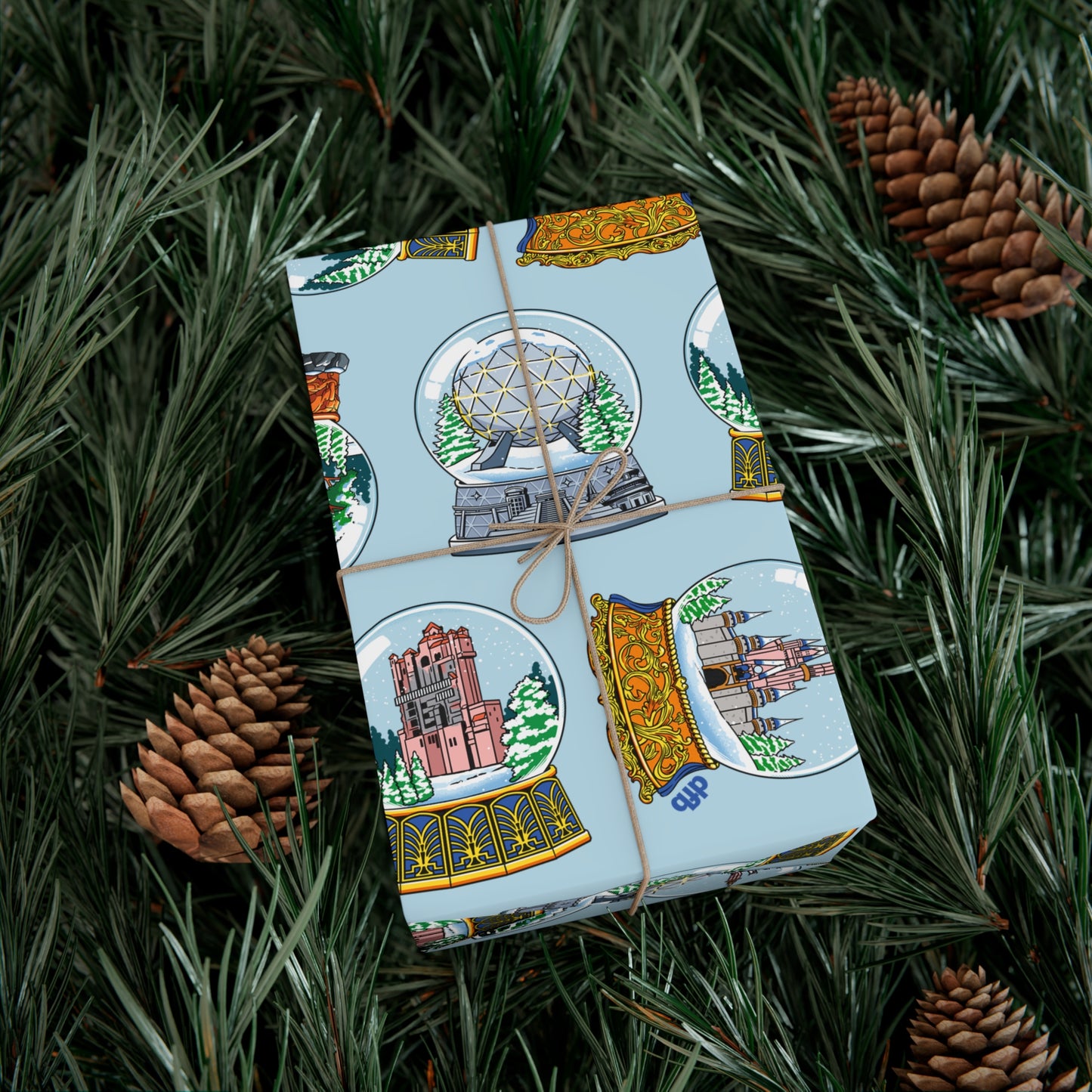 Snowglobes Park Landmarks - Gift Wrap Papers