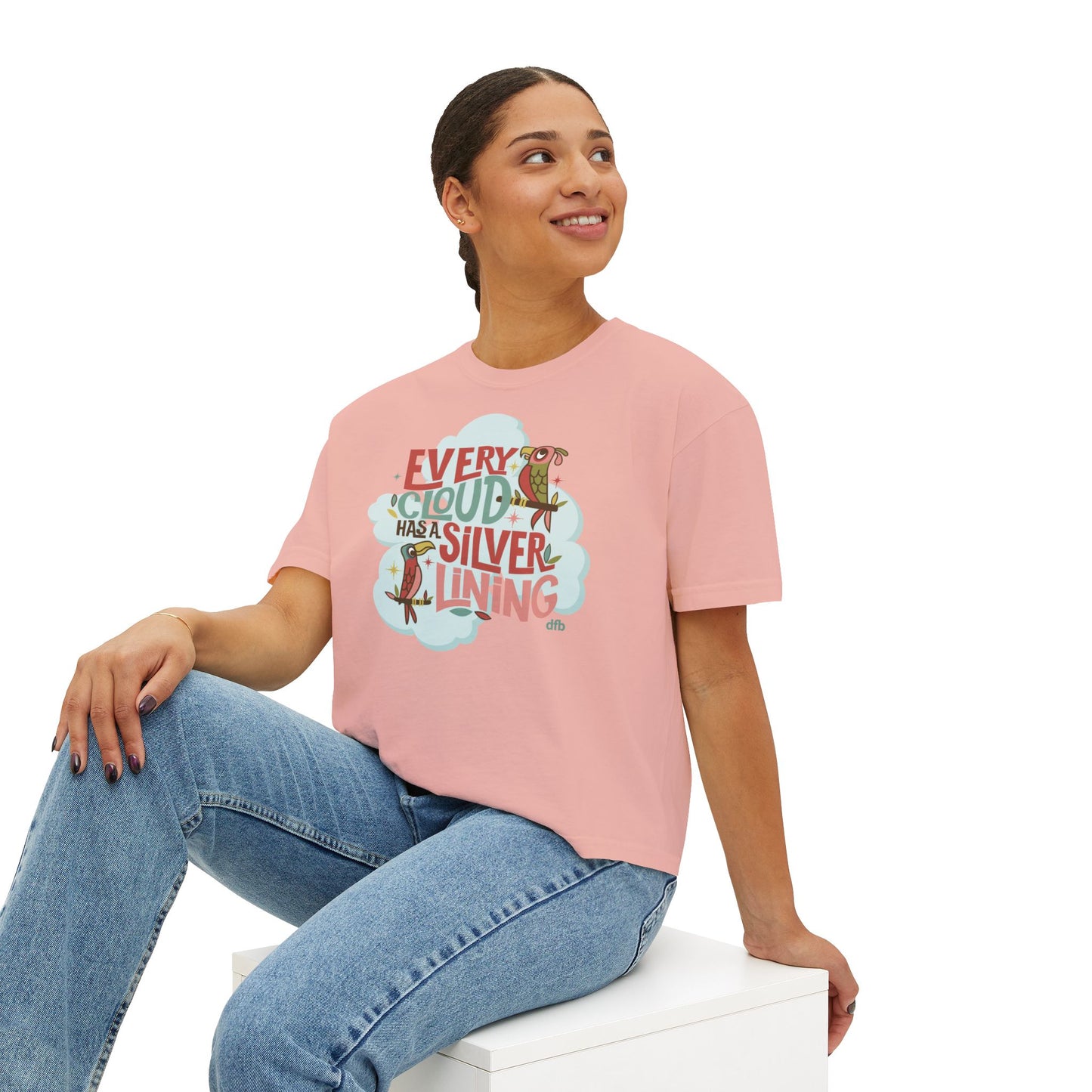 Every Cloud Has a Silver Lining - Women's Boxy Tee