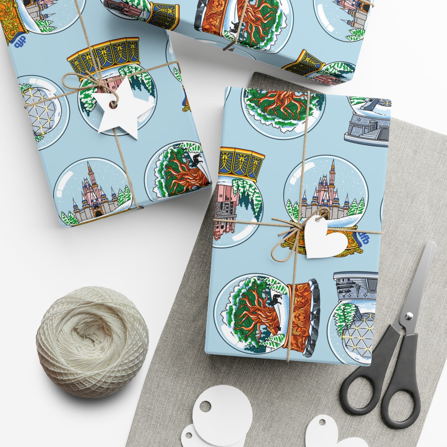 Snowglobes Park Landmarks - Gift Wrap Papers