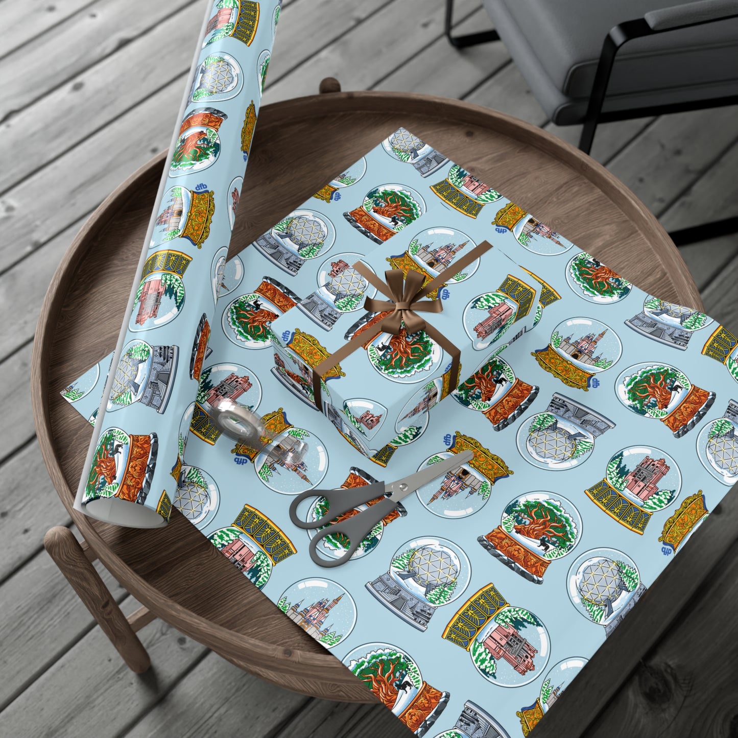 Snowglobes Park Landmarks - Gift Wrap Papers