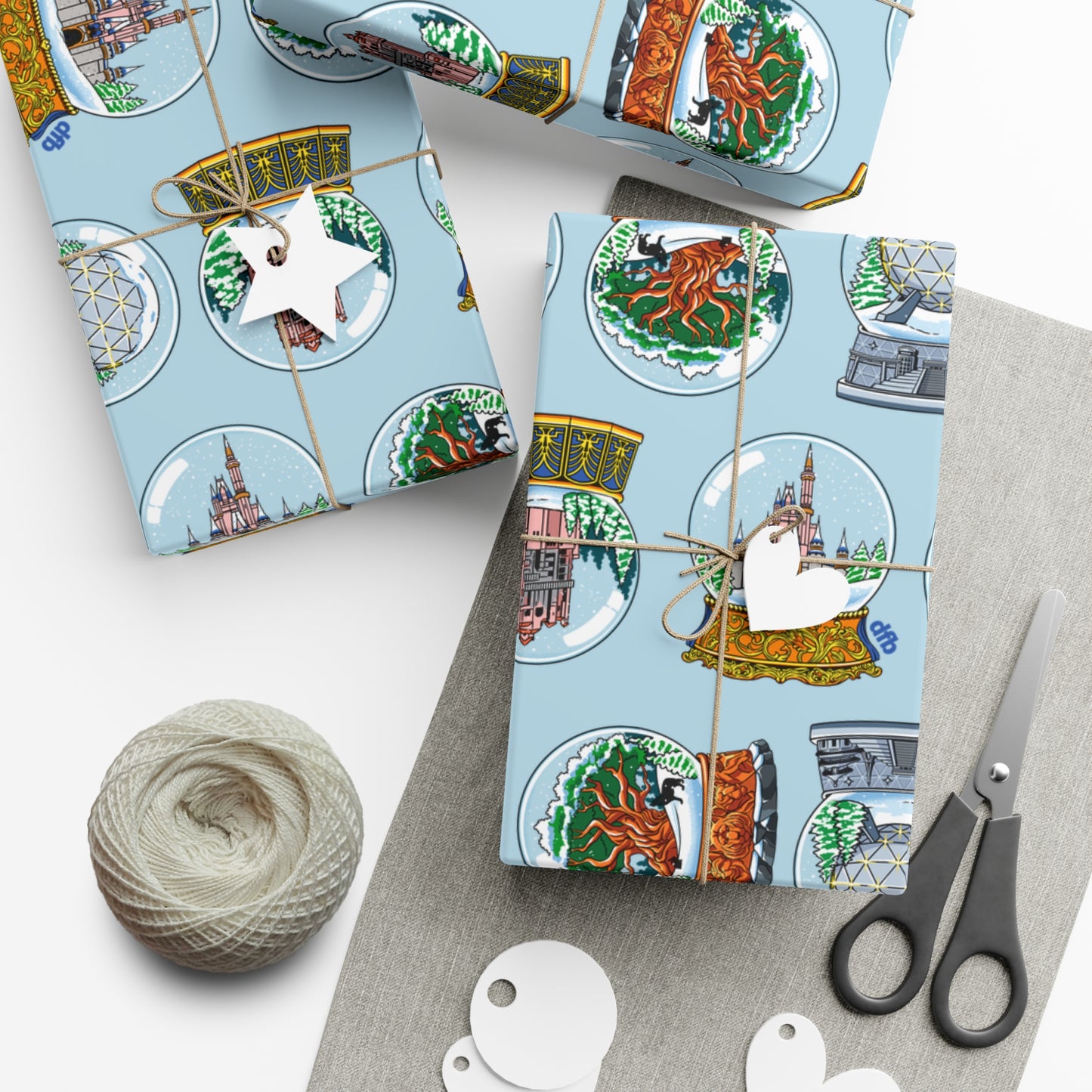 Snowglobes Park Landmarks - Gift Wrap Papers