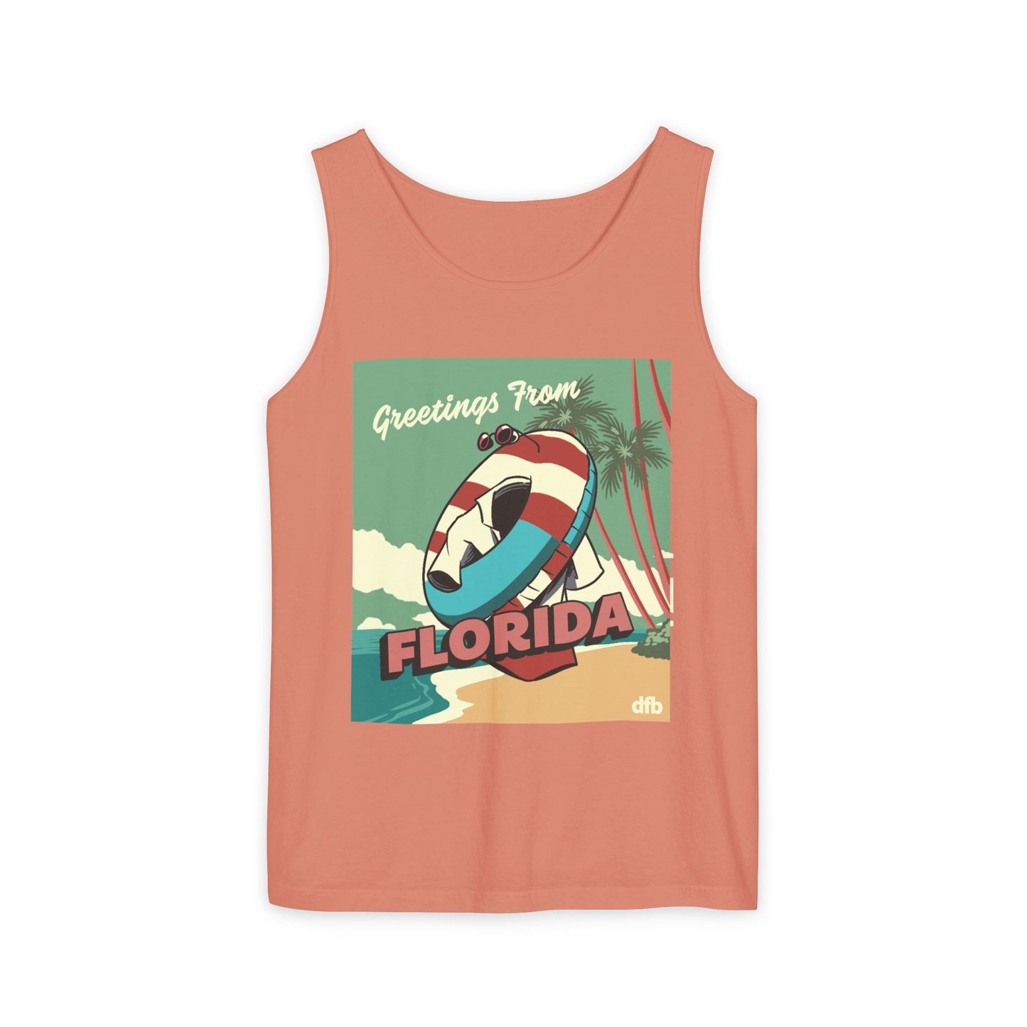 Monsters on Vacation - Unisex Garment-Dyed Tank Top