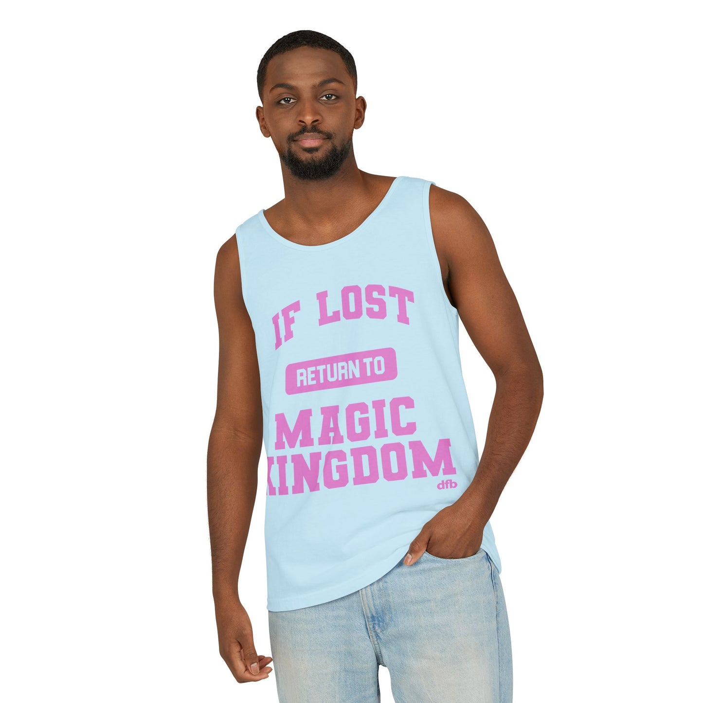 If Lost, Return to the Parks - Unisex Garment-Dyed Tank Top