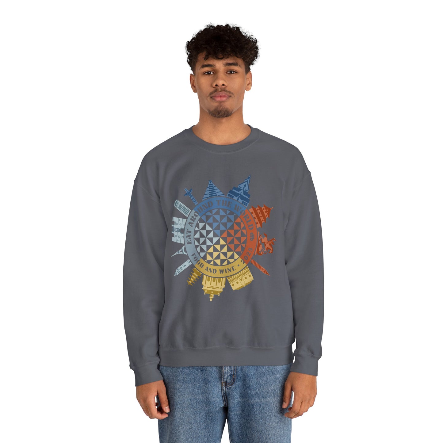 Food & Wine Compass - Adult Crewneck Sweatshirt