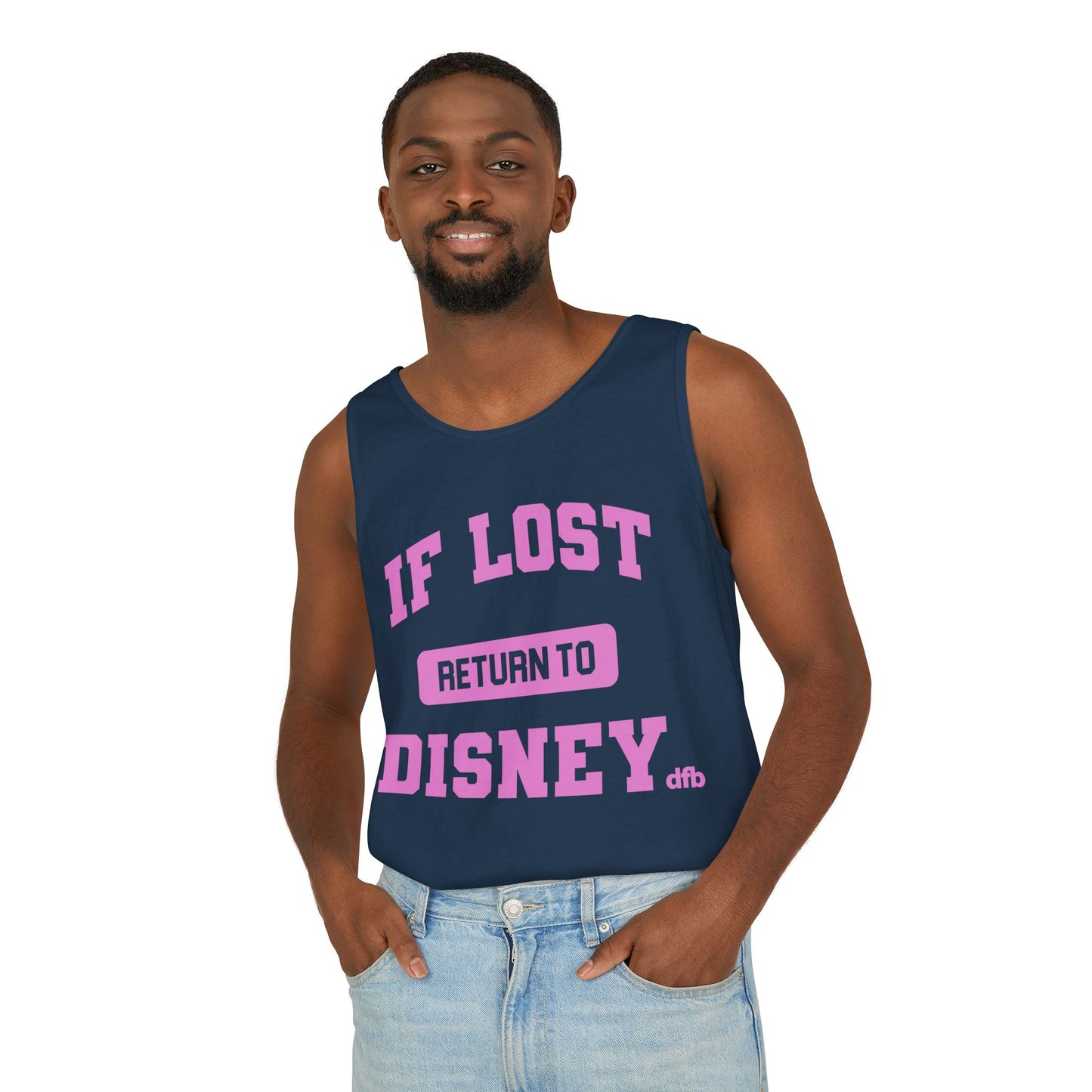 If Lost, Return to the Parks - Unisex Garment-Dyed Tank Top