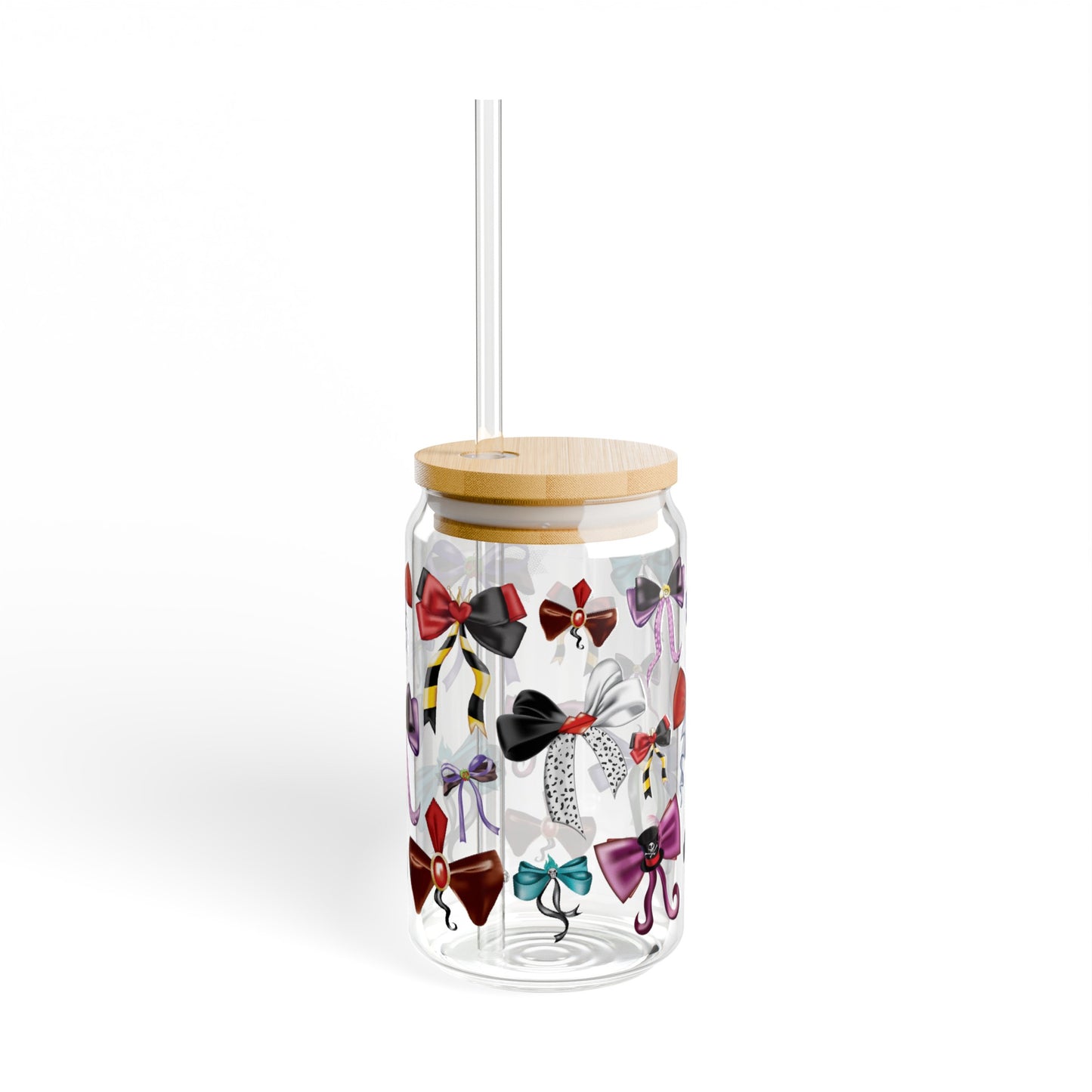 Bad to the Bow - Villains Bows - Sipper Glass, 16oz