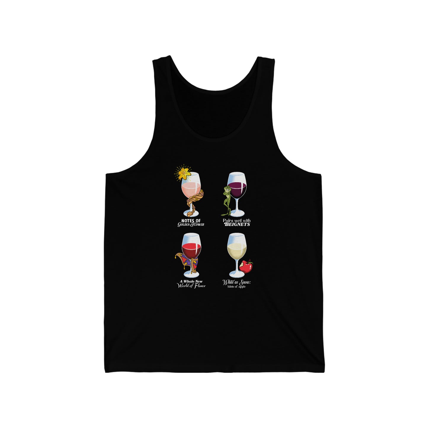 Disney Princess Wine Glasses Unisex Jersey Tank