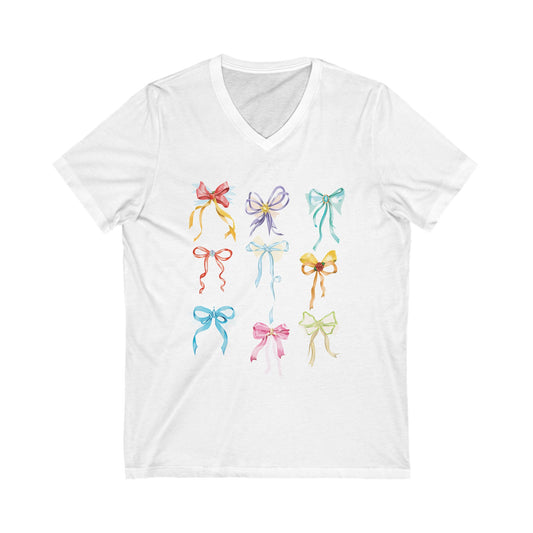 Bibbidi Bobbidi Bow - Princess Bows - Short Sleeve V-Neck Tee