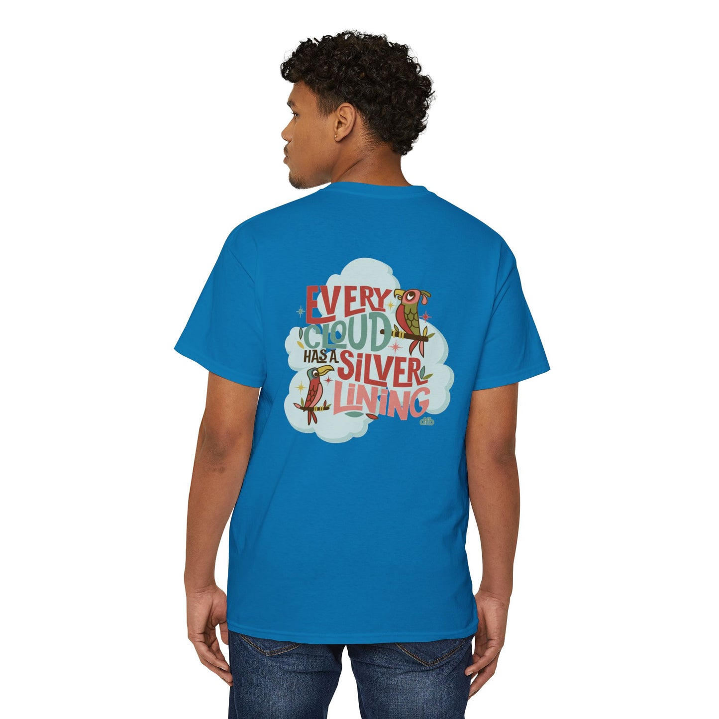 Every Cloud Has a Silver Lining - Front & Back - Unisex Heavy Cotton Pocket Tee