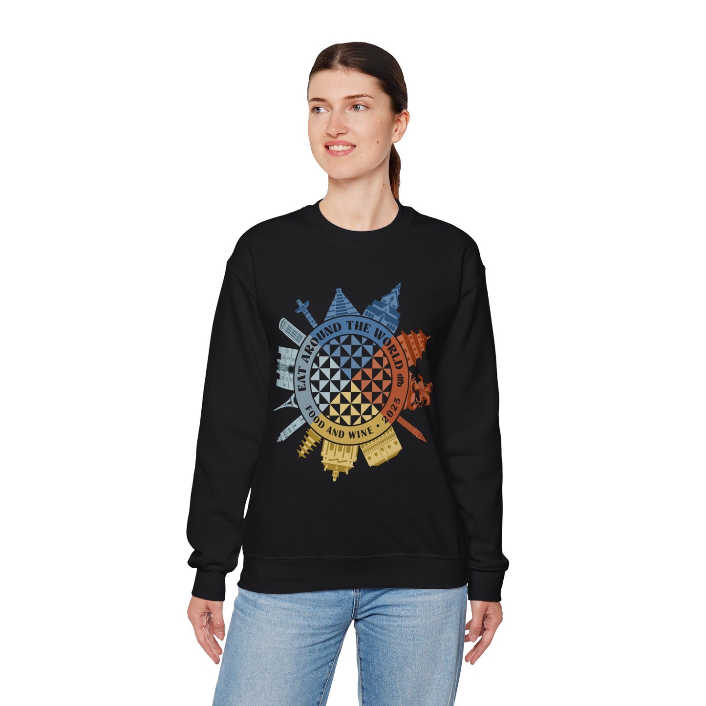 Food & Wine Compass - Adult Crewneck Sweatshirt