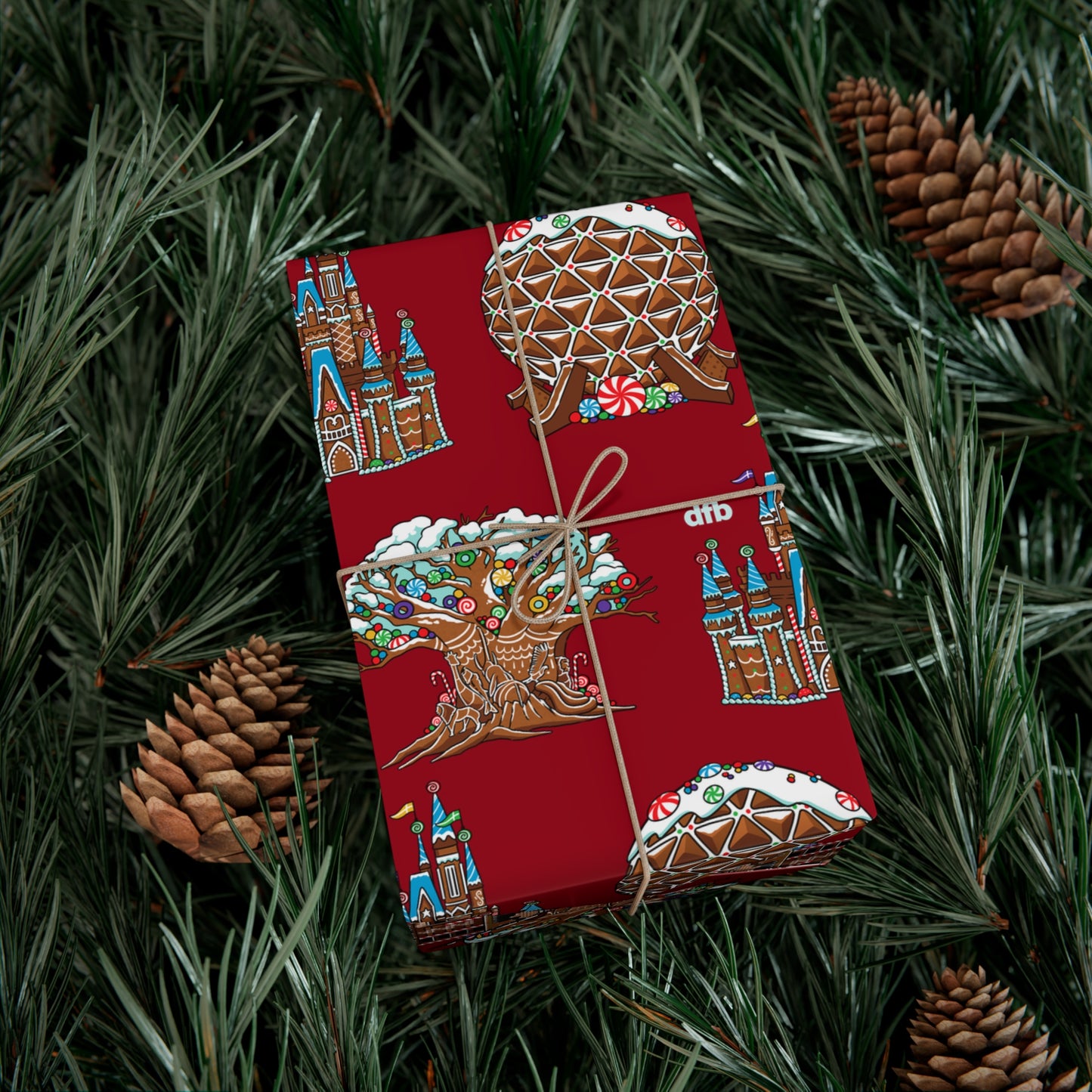 Gingerbread Park Landmarks - Gift Wrap Papers