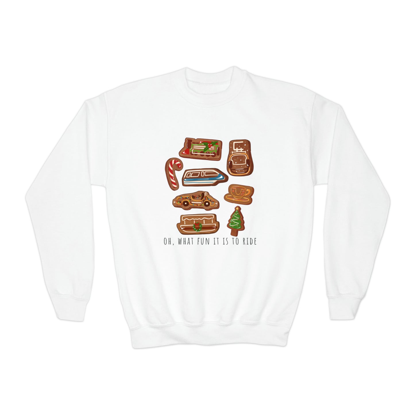 Oh What Fun it is to Ride Youth Crewneck Sweatshirt