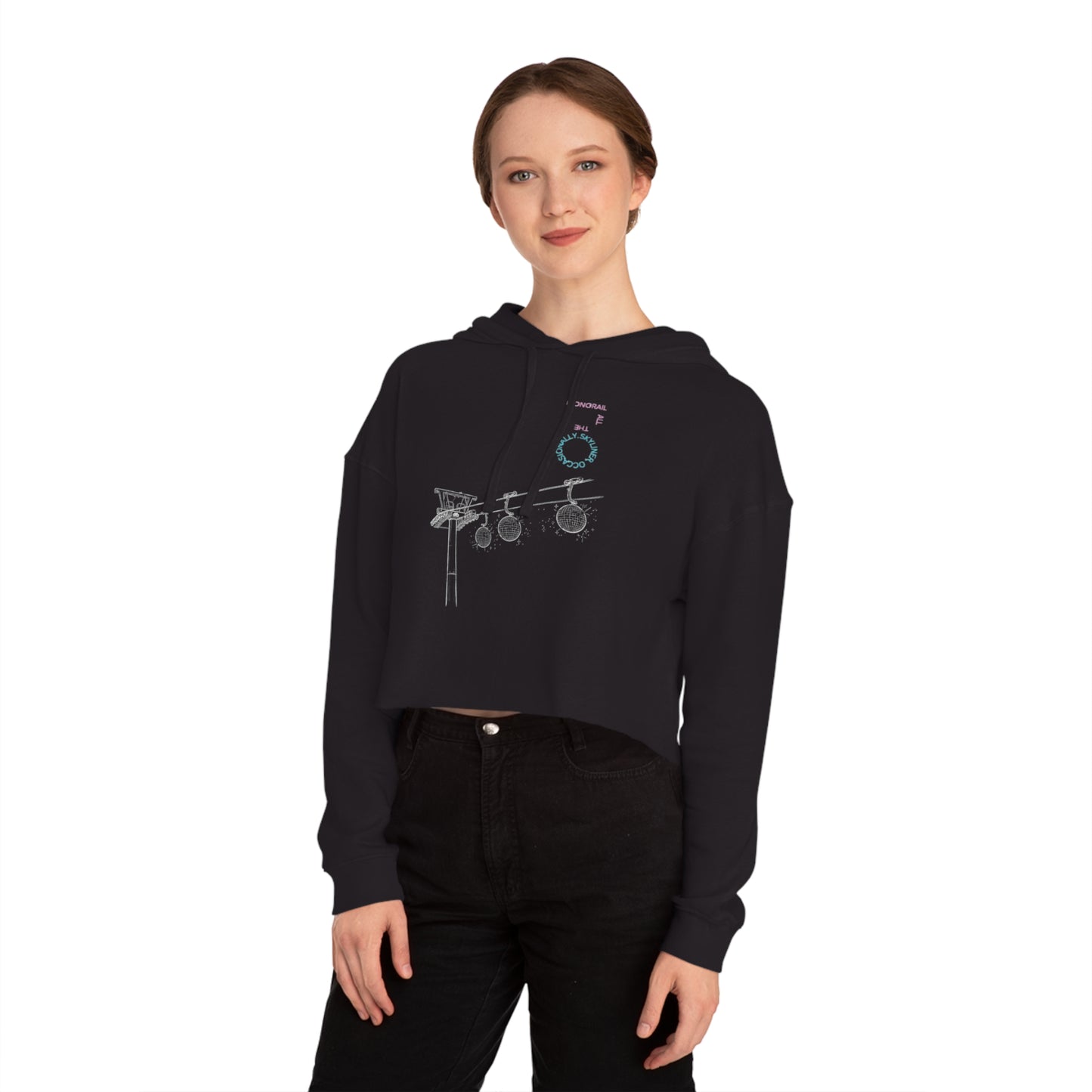 Monorail All The Time - Women’s Cropped Hooded Sweatshirt