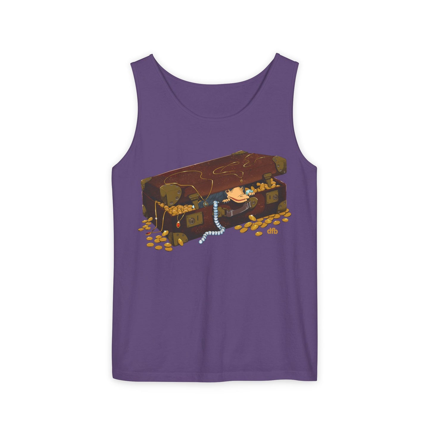 Niffler in a Suitcase - Unisex Garment-Dyed Tank Top