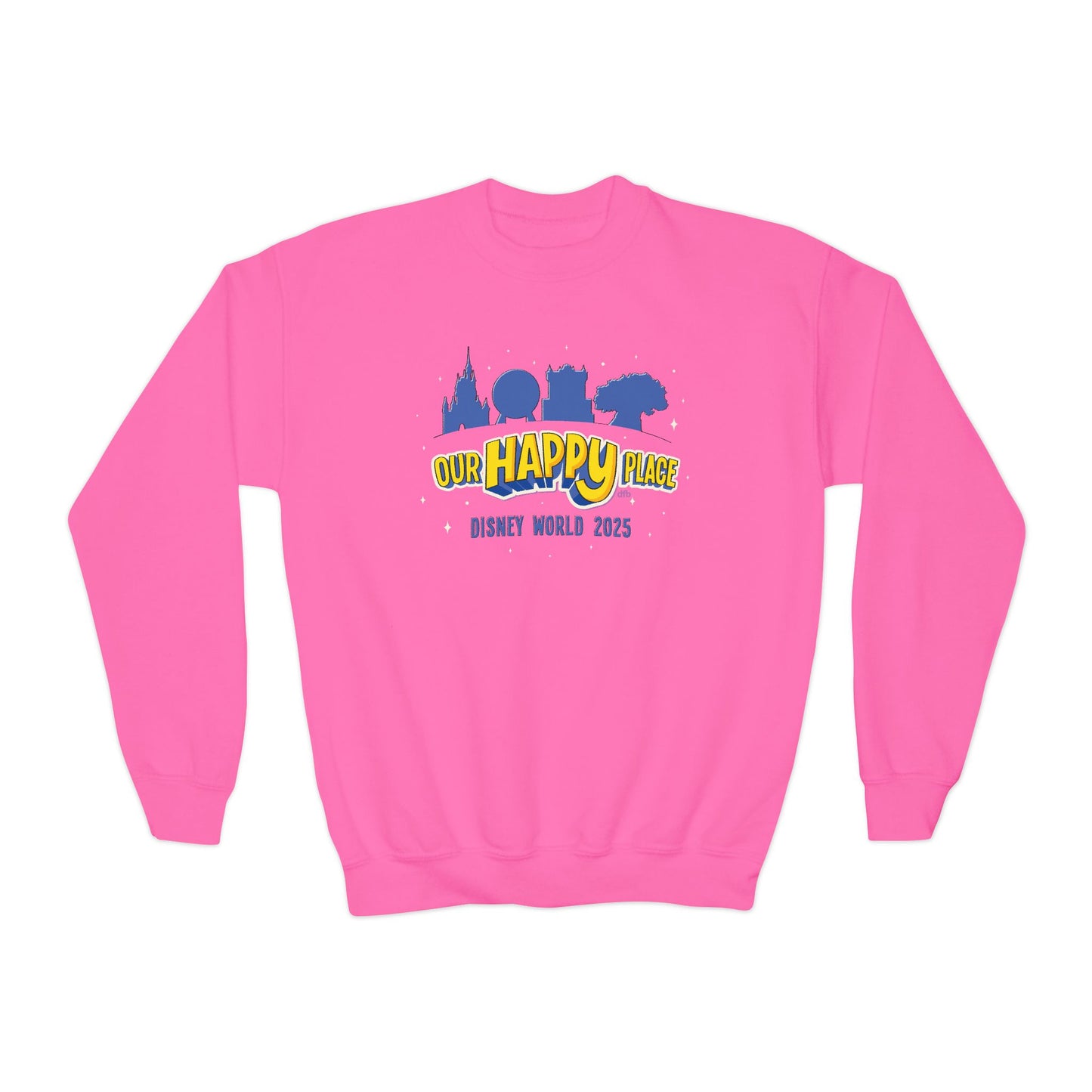 Our Happy Place 2025 - Family Matching - Youth Crewneck Sweatshirt
