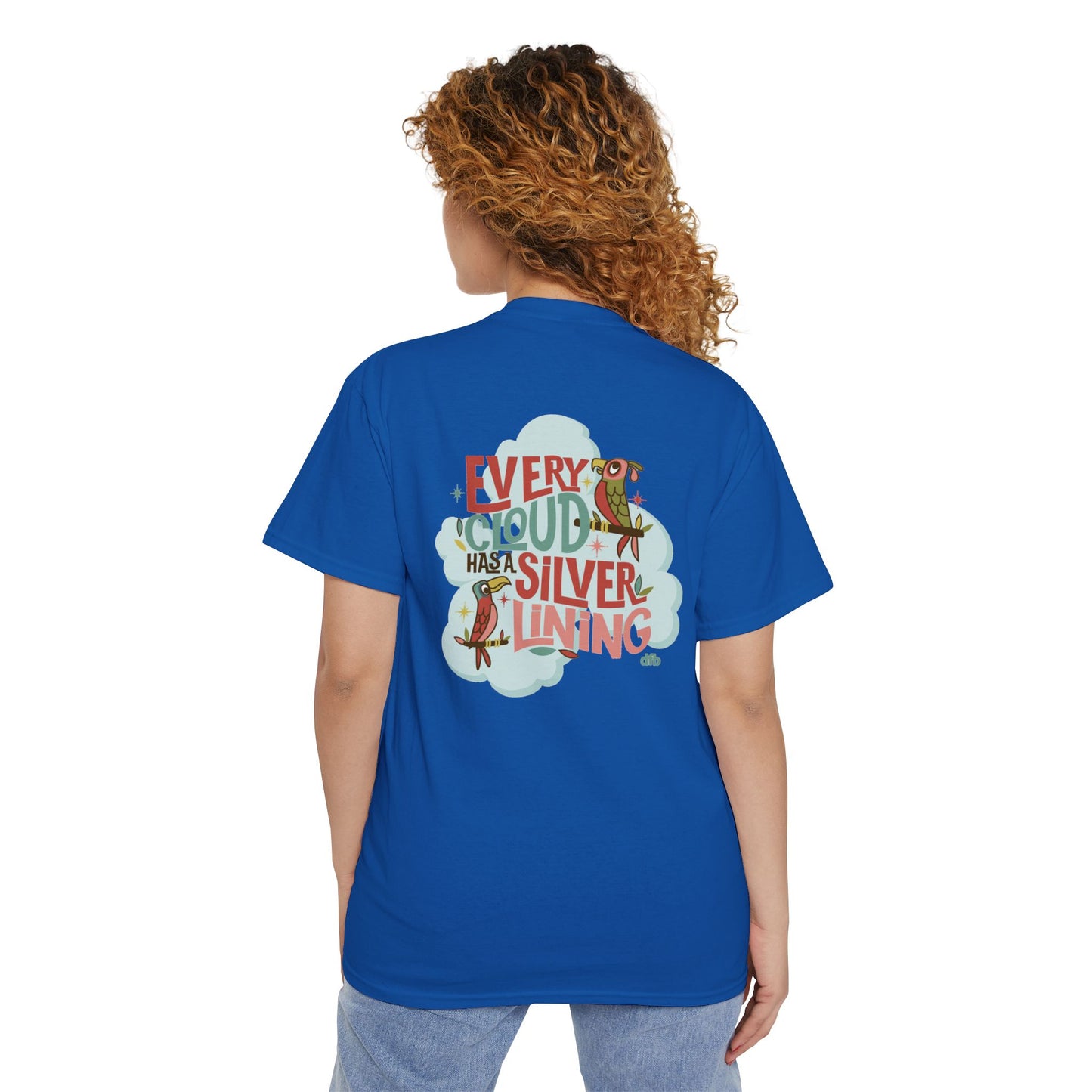 Every Cloud Has a Silver Lining - Front & Back - Unisex Heavy Cotton Pocket Tee
