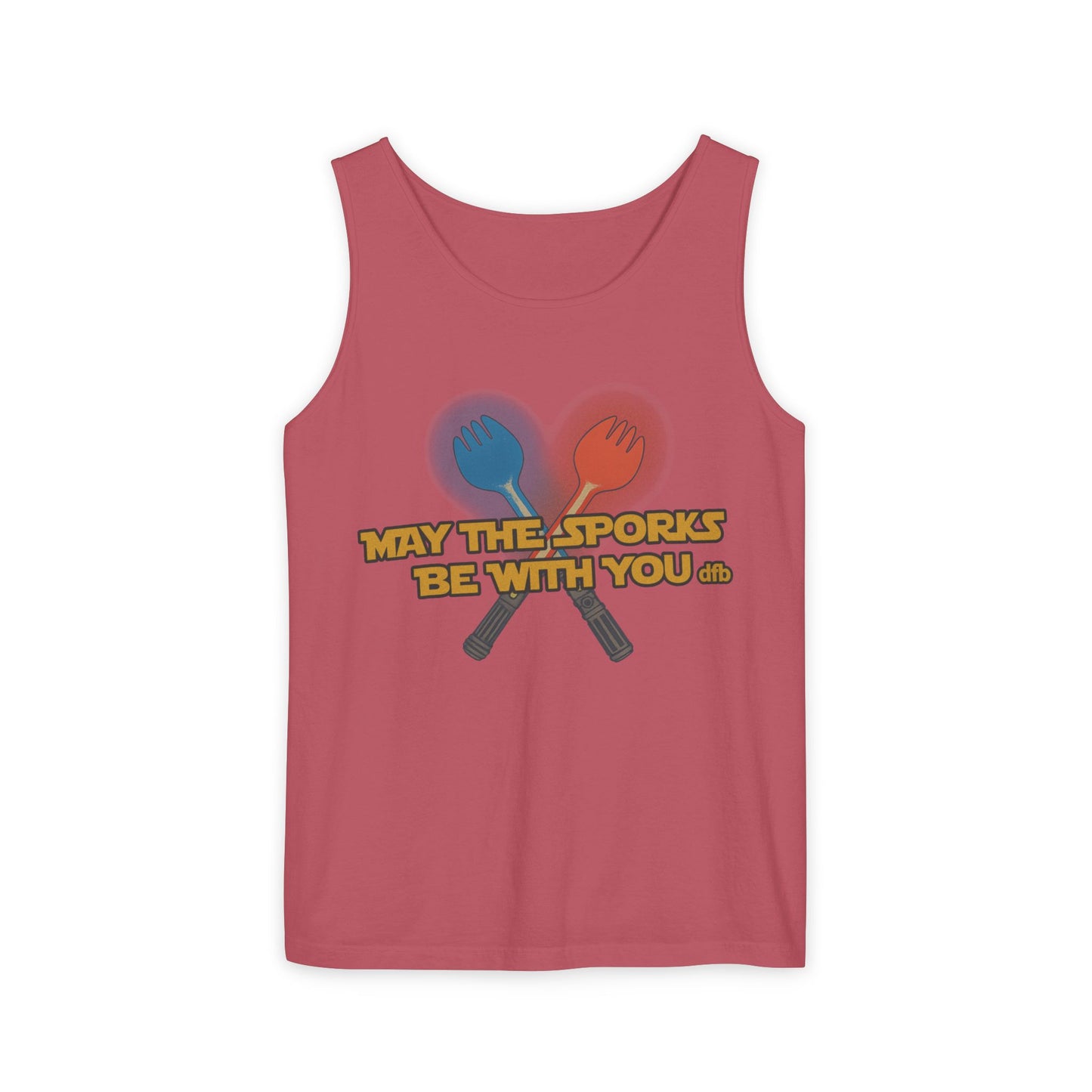 May the Sporks Be With You - Unisex Garment-Dyed Tank Top