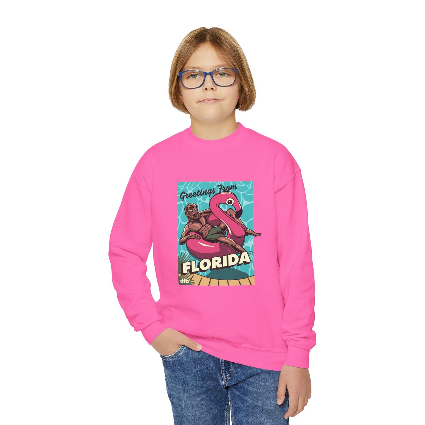 Monsters on Vacation - Youth Crewneck Sweatshirt
