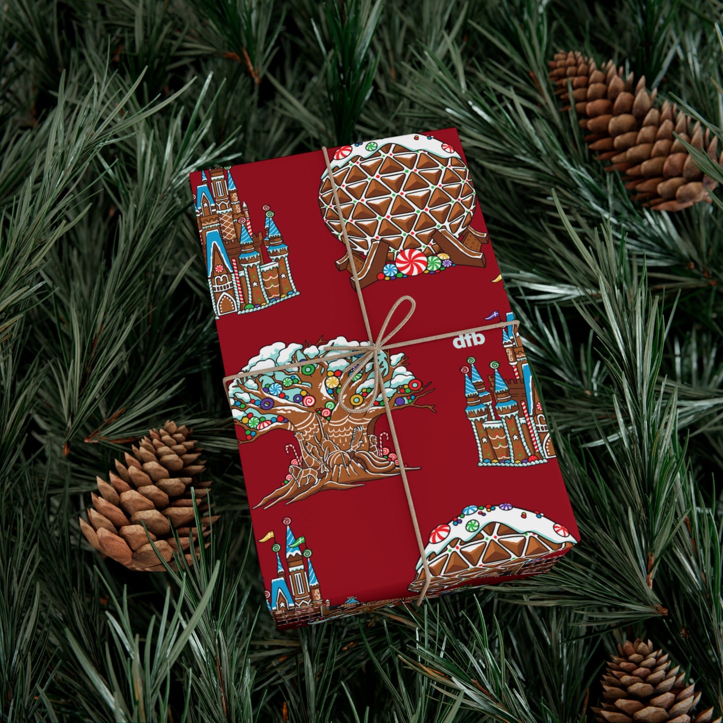 Gingerbread Park Landmarks - Gift Wrap Papers