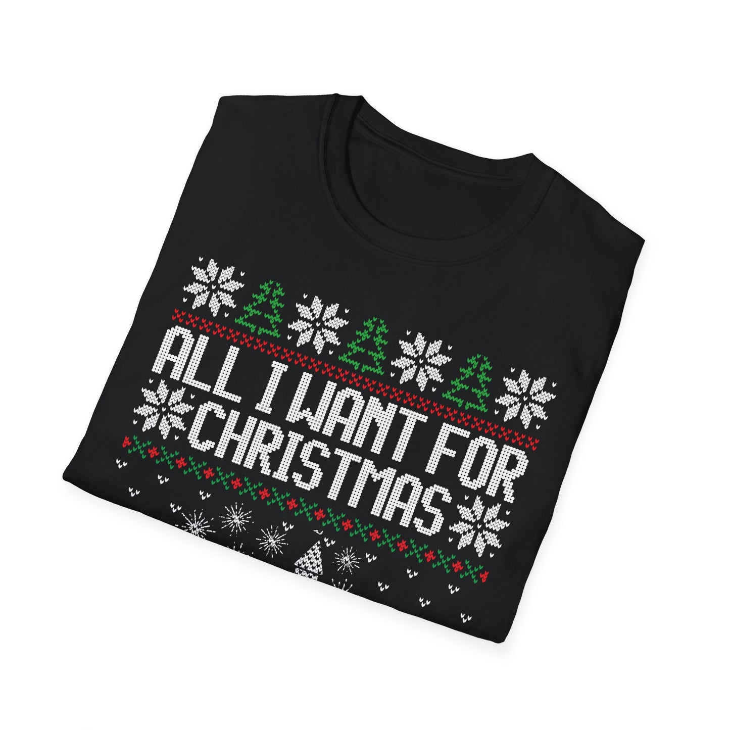 All I Want for Christmas Disney Ugly Sweater Tshirt Adult Unisex