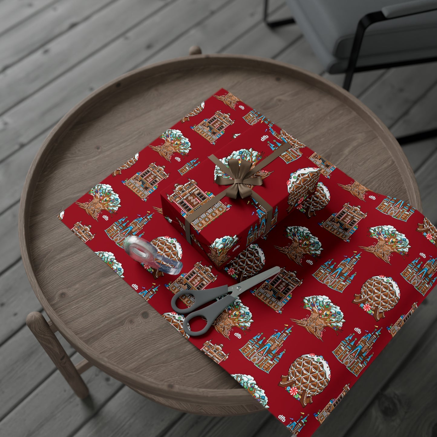 Gingerbread Park Landmarks - Gift Wrap Papers