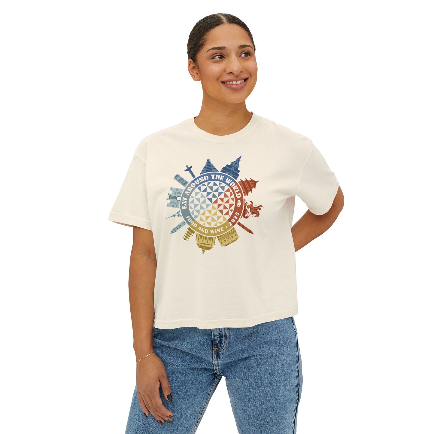 Food & Wine Compass  - Women's Boxy Tee