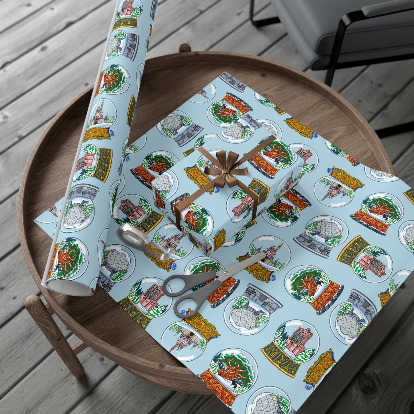 Snowglobes Park Landmarks - Gift Wrap Papers