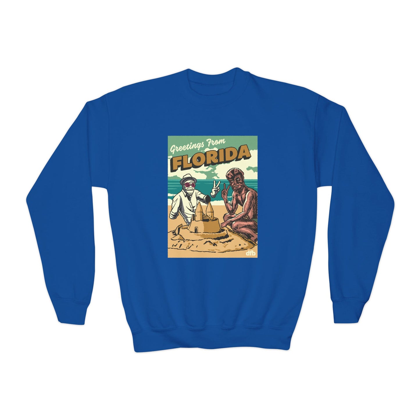 Monsters on Vacation - Youth Crewneck Sweatshirt