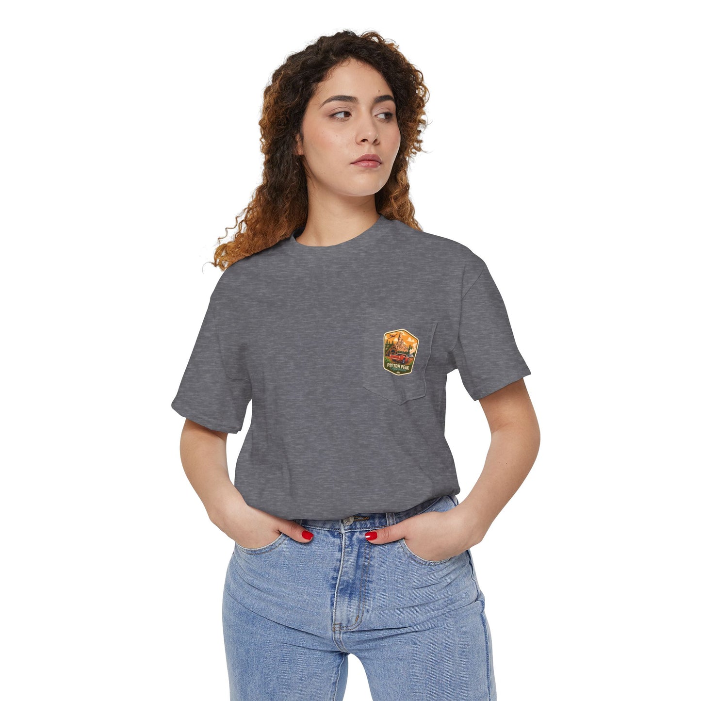 Piston Peak - Unisex Heavy Cotton Pocket Tee