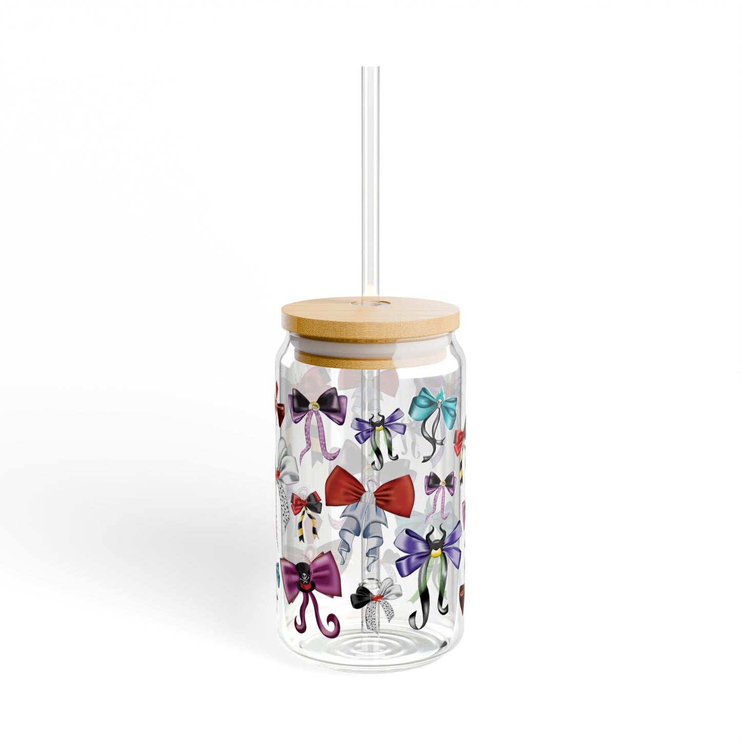 Bad to the Bow - Villains Bows - Sipper Glass, 16oz