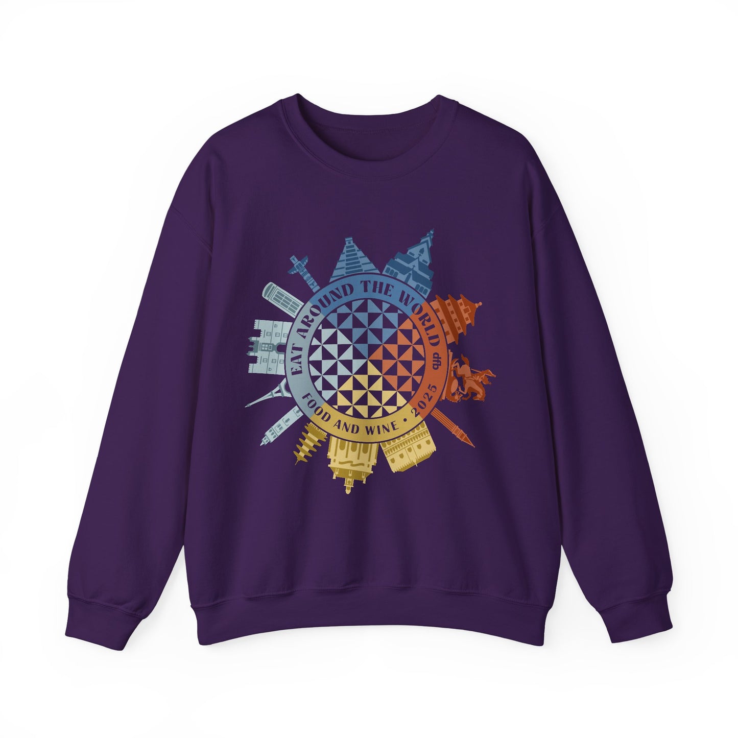 Food & Wine Compass - Adult Crewneck Sweatshirt