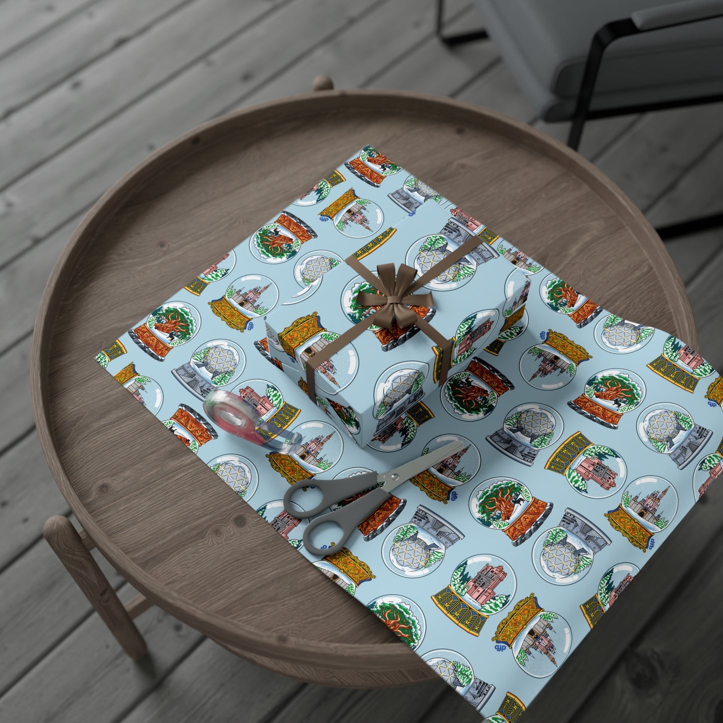 Snowglobes Park Landmarks - Gift Wrap Papers