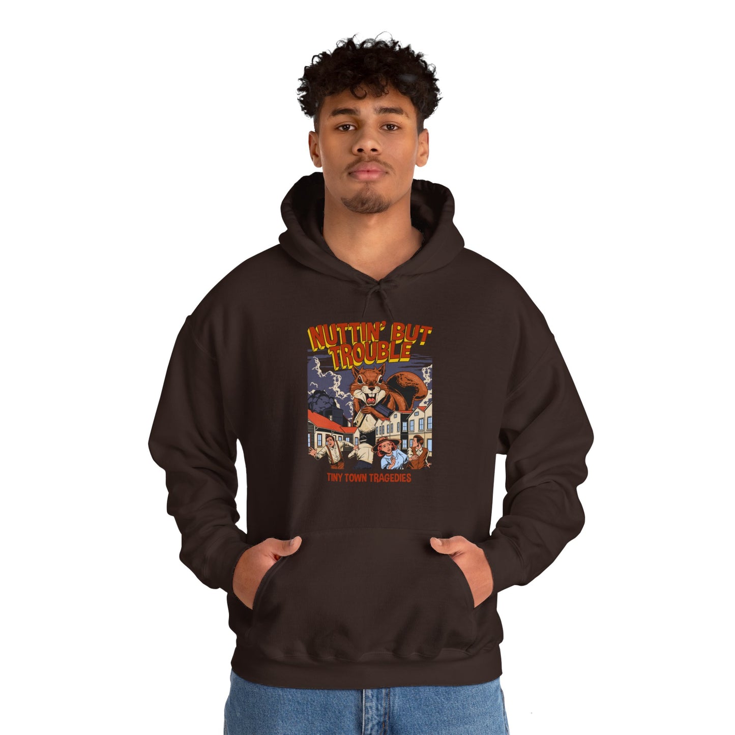 Nuttin But Trouble, Tiny Town Tragedies - Adult Hoodie Sweatshirt