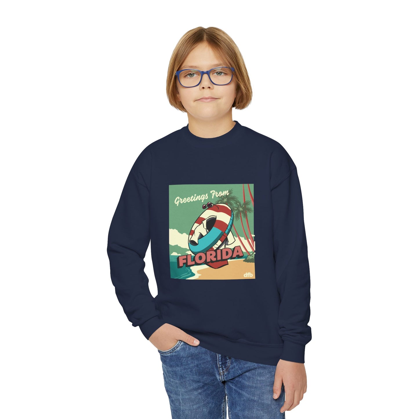 Monsters on Vacation - Youth Crewneck Sweatshirt